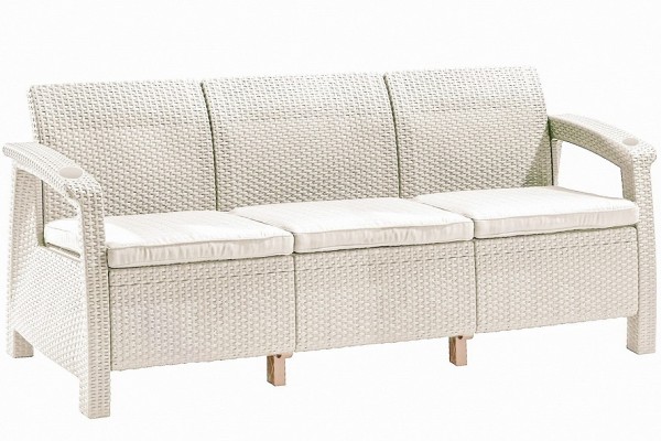 Трёхместный диван  Yalta Sofa 3 Seat белый купить в Саранске