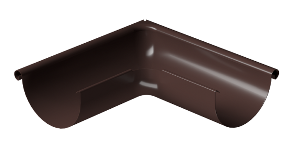 Угол внешний 90° D125 Döcke STAL PREMIUM Шоколад, (RAL 8019) купить в Саранске
