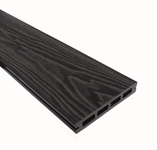 Террасная доска из ДПК Terrapol Смарт 3D Пустотелая с пазом Черное дерево купить в Саранске