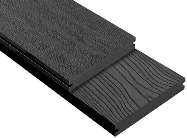 Террасная доска ДПК Outdoor 3D полнотелая STORM/OCEAN BLACK черная купить в Саранске