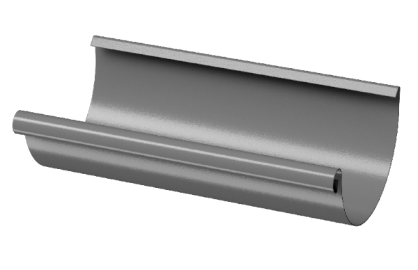 Желоб полукруглый D125 3 м Döcke STAL PREMIUM Графит, (RAL 7024) купить в Саранске