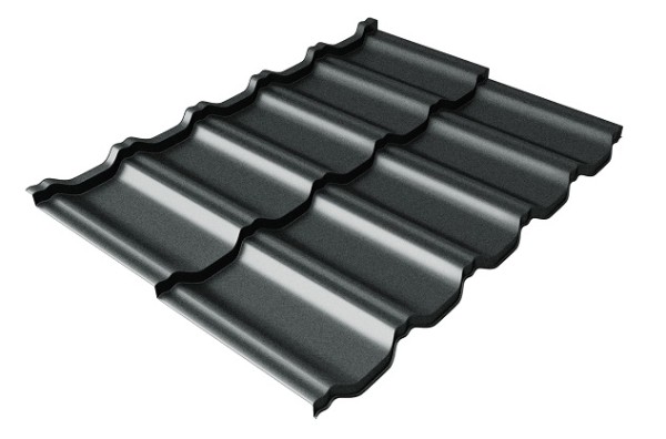 Металлочерепица модульная Квинта Uno Grand Line c 3D резом 0,5 GreenСoat Pural Matt RR2Н3 (RAL 7016 антрацитово-серый) купить в Саранске