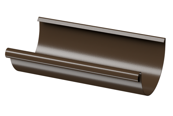 Желоб полукруглый D125 3 м Döcke STAL PREMIUM Каштан, (RAL 8017) купить в Саранске