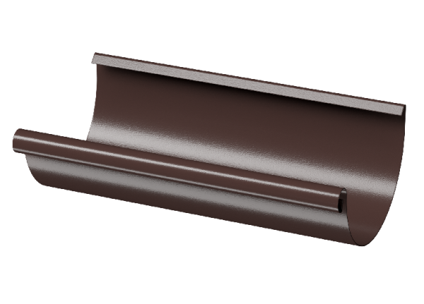 Желоб полукруглый D125 3 м Döcke STAL PREMIUM Шоколад, (RAL 8019) купить в Саранске