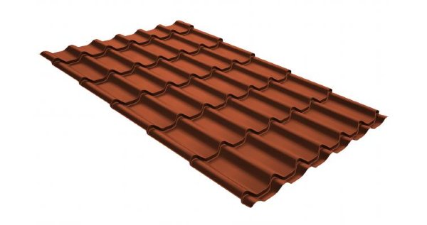 Металлочерепица классик GL 0,5 GreenCoat Pural RR 750 кирпично-красный (RAL 8004 терракота) купить в Саранске