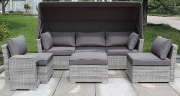 Диван-Трансформер AFINA плетеный из иск. ротанга AFM-320G Grey купить в Саранске