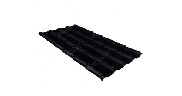 Металлочерепица камея 0,45 Drap RAL 9005 черный купить в Саранске