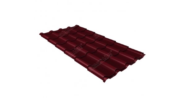 Металлочерепица камея 0,45 Drap RAL 3005 красное вино купить в Саранске