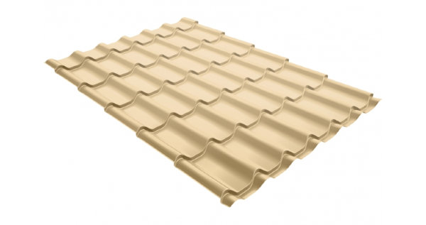 Металлочерепица классик 0,5 Satin RAL 1014 слоновая кость купить в Саранске