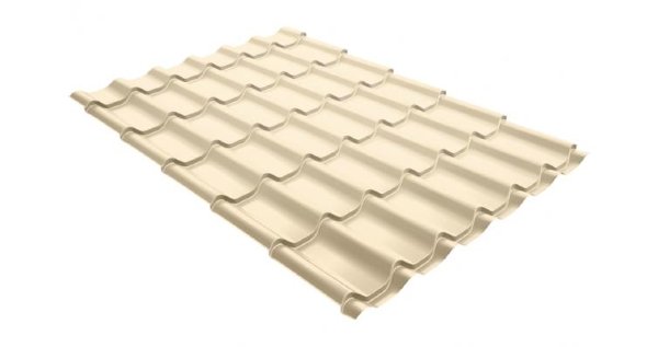 Металлочерепица классик 0,5 Satin RAL 1015 светлая слоновая кость купить в Саранске