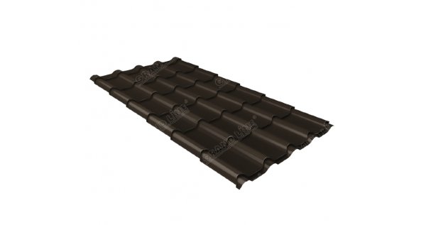 Металлочерепица камея GL 0,5 GreenCoat Pural matt RR 32 темно-коричневый (RAL 8019 серо-коричневый) купить в Саранске