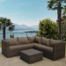 Комплект мебели AFINA плетеной из иск. ротанга YR825A Brown/Beige купить в Саранске