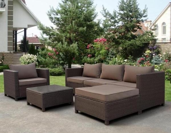 Комплект мебели AFINA плетеной из иск. ротанга YR821A Brown/Beige купить в Саранске