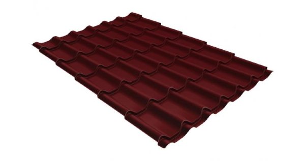 Металлочерепица классик 0,5 Satin RAL 3005 красное вино купить в Саранске