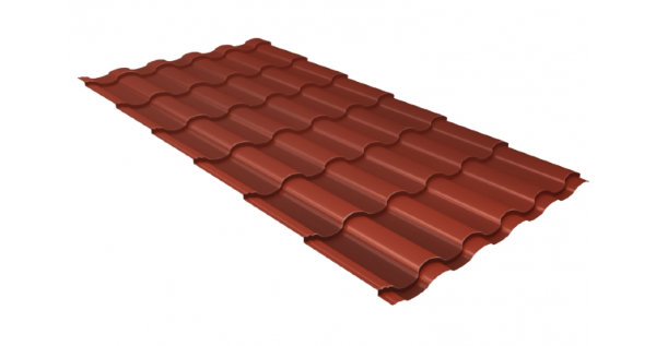 Металлочерепица кредо 0,5 Satin RAL 8004 терракота купить в Саранске