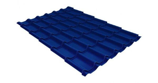 Металлочерепица классик 0,5 Satin RAL 5005 сигнальный синий купить в Саранске