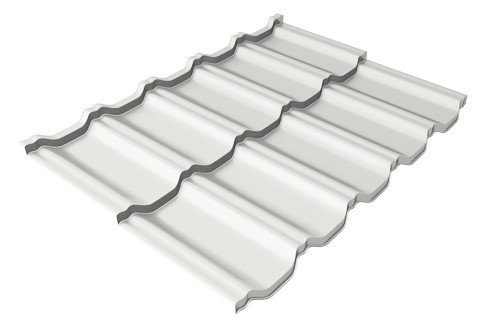 Металлочерепица модульная Квинта Uno Grand Line c 3D резом 0,5 Satin RAL 9003 сигнальный белый купить в Саранске