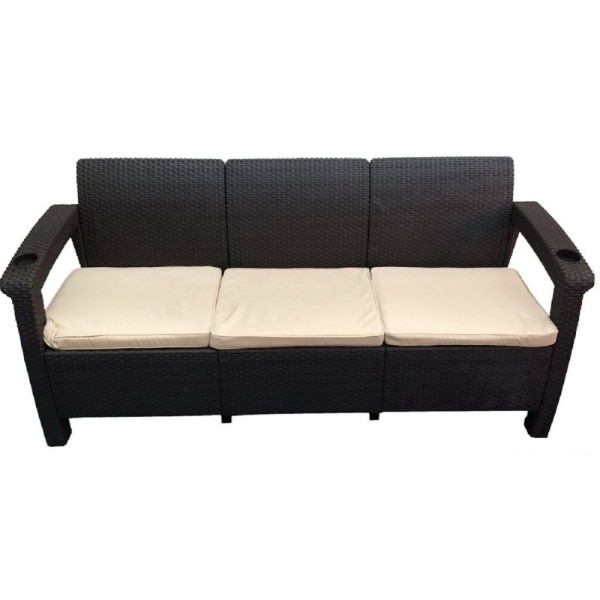 Трёхместный диван  Yalta Sofa 3 Seat венге купить в Саранске