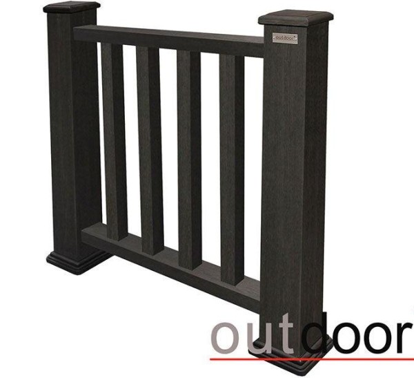 Ограждение из ДПК Outdoor Классик 3D STORM чёрный купить в Саранске