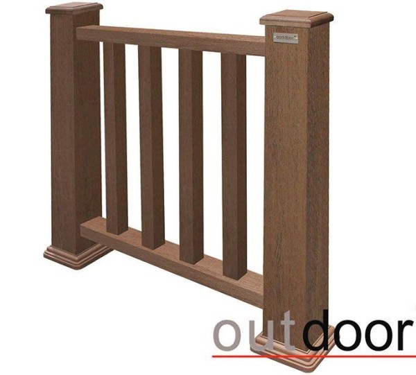 Ограждение из ДПК Outdoor Классик 3D STORM коричневый микс купить в Саранске