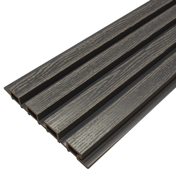Фасадная доска из ДПК Faynag Wood Рейка Мокрый Асфальт купить в Саранске