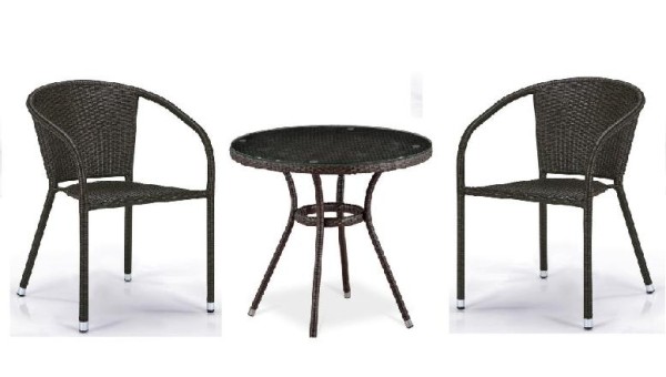 Комплект плетеной мебели AFINA из иск. ротанга Асоль-7 T282ANT/Y137C-W53 Brown 2Pcs купить в Саранске