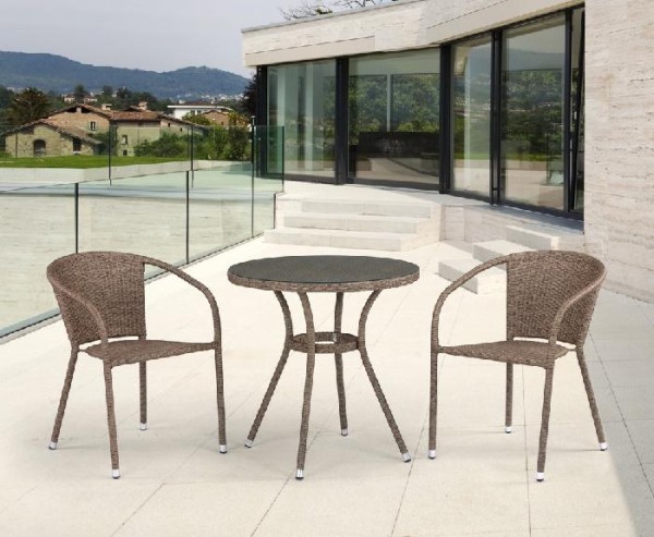 Комплект плетеной мебели AFINA из иск. ротанга T282ANT/Y137C-W56 Light Brown 2Pcs купить в Саранске