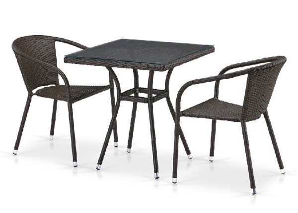 Комплект плетеной мебели AFINA из иск. ротанга T282BNT/Y137C-W53 Brown 2Pcs купить в Саранске