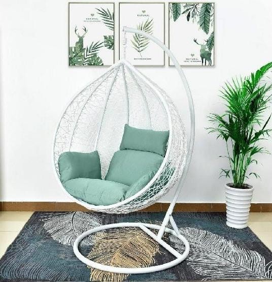 Кресло Подвесное из искусственного ротанга AFM-168A-XL White/Green купить в Саранске