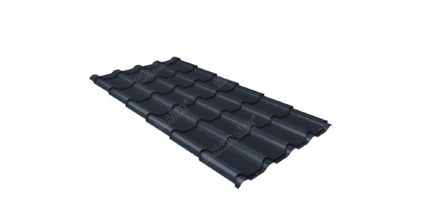 Металлочерепица камея 0,5 Satin RAL 7024 мокрый асфальт купить в Саранске