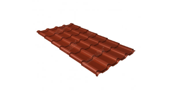 Металлочерепица камея 0,5 Satin RAL 8004 терракота купить в Саранске