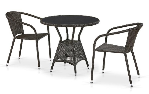 Комплект плетеной мебели AFINA из иск. ротанга T707ANS/Y137C-W53 Brown 2Pcs купить в Саранске