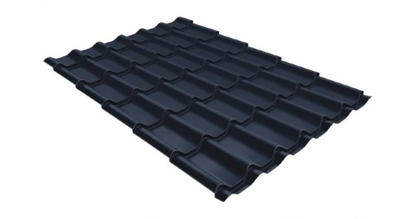 Металлочерепица классик 0,5 Satin RAL 7024 мокрый асфальт купить в Саранске