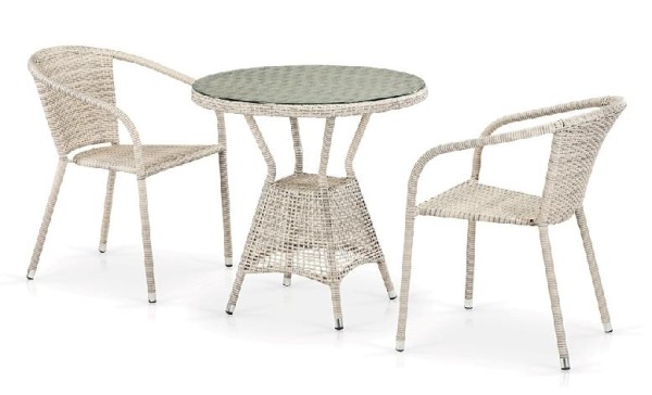 Комплект плетеной мебели AFINA из иск. ротанга T705ANT/Y137C-W85 Latte 2Pcs купить в Саранске