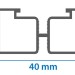 Лага алюминиевая KRONEX 40x15x3000 мм опорная Slim купить в Саранске