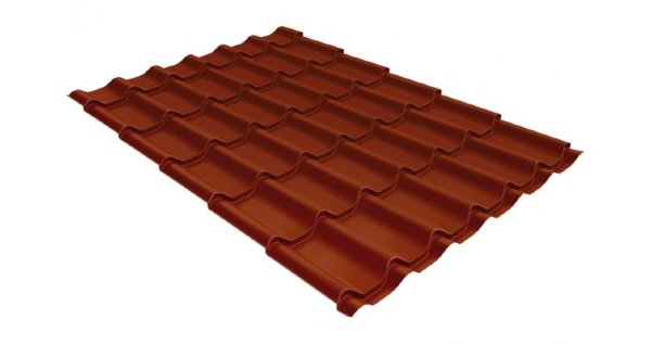 Металлочерепица классик 0,5 Satin RAL 8004 терракота купить в Саранске
