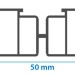 Лага алюминиевая KRONEX 50x25x3000 мм несущая купить в Саранске