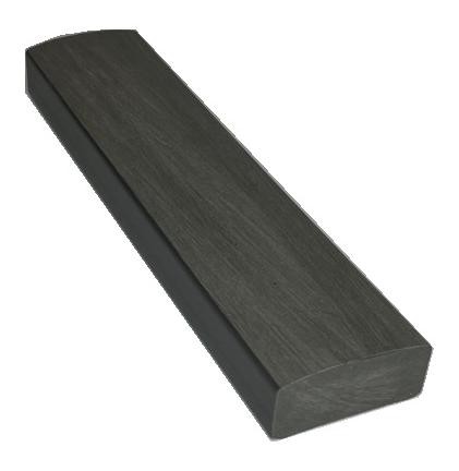 Лавочный брус Ecodecking Некст полнотелый брашированный 70х35 графит купить в Саранске