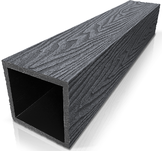 Столб ДПК 3D GardenParkett фактура дерева Графит купить в Саранске