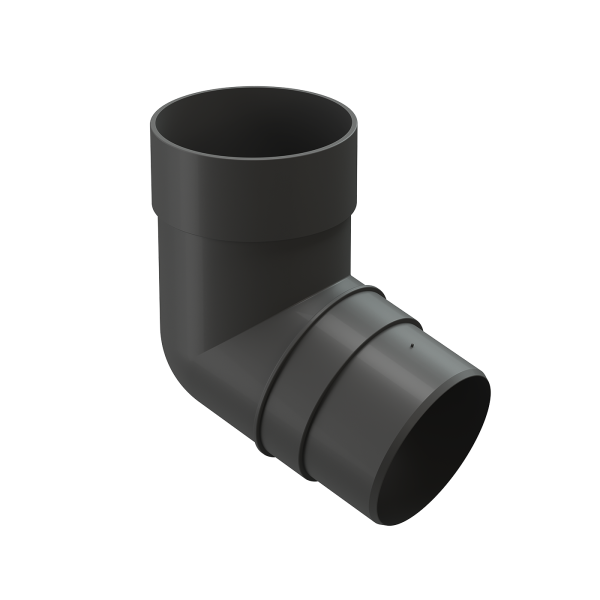 Колено 72˚ для водосточной трубы Docke Premium Графит купить в Саранске