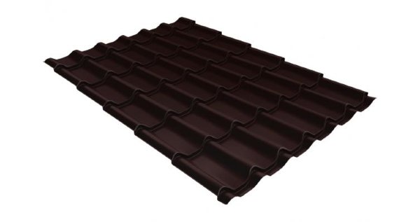 Металлочерепица классик 0,5 Satin RAL 8017 шоколад купить в Саранске