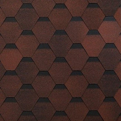 Гибкая черепица Shinglas, коллекция Оптима – Красный купить в Саранске