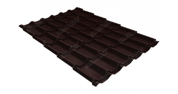 Металлочерепица классик GL 0,5 Quarzit RAL 8017 шоколад Metallic купить в Саранске