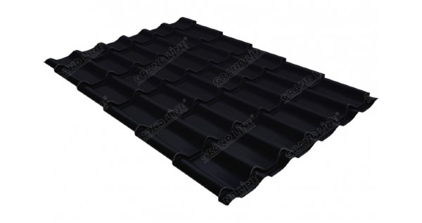 Металлочерепица классик 0,45 Drap RAL 9005 черный купить в Саранске