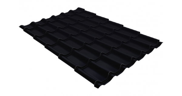 Металлочерепица классик GL 0,5 Quarzit lite RAL 9005 черный купить в Саранске