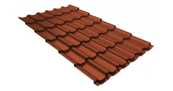 Металлочерепица квинта плюс 0,5 GreenCoat Pural RR 750 кирпично-красный (RAL 8004 терракота) купить в Саранске