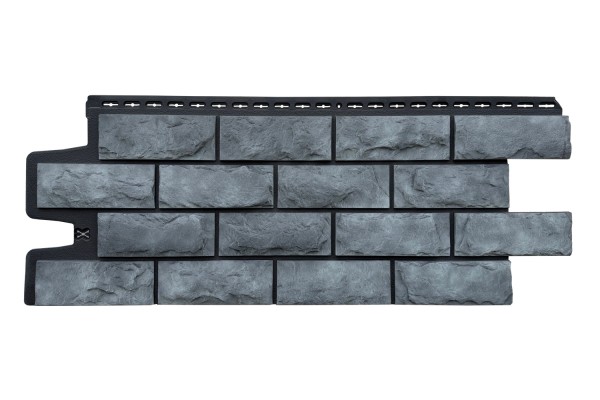 Фасадные панели Grand Line Колотый Камень Антрацит, Шов черный купить в Саранске